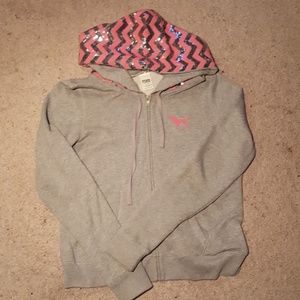 Limited edition sequined PINK hoodie.