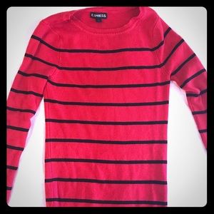 Express Classic Stripe Red Sweater