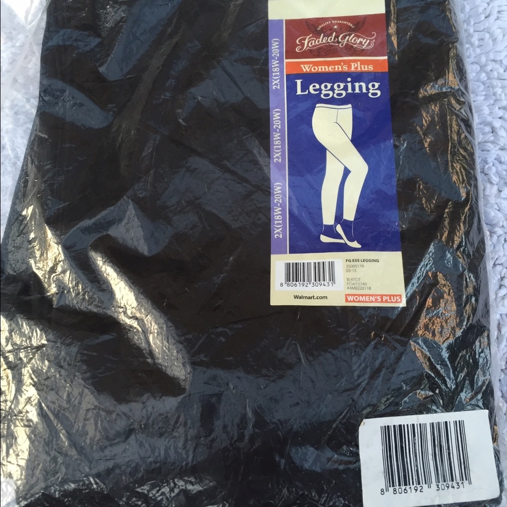 Faded Glory Black Leggings, size 2X
