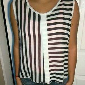 Striped white and black shirt