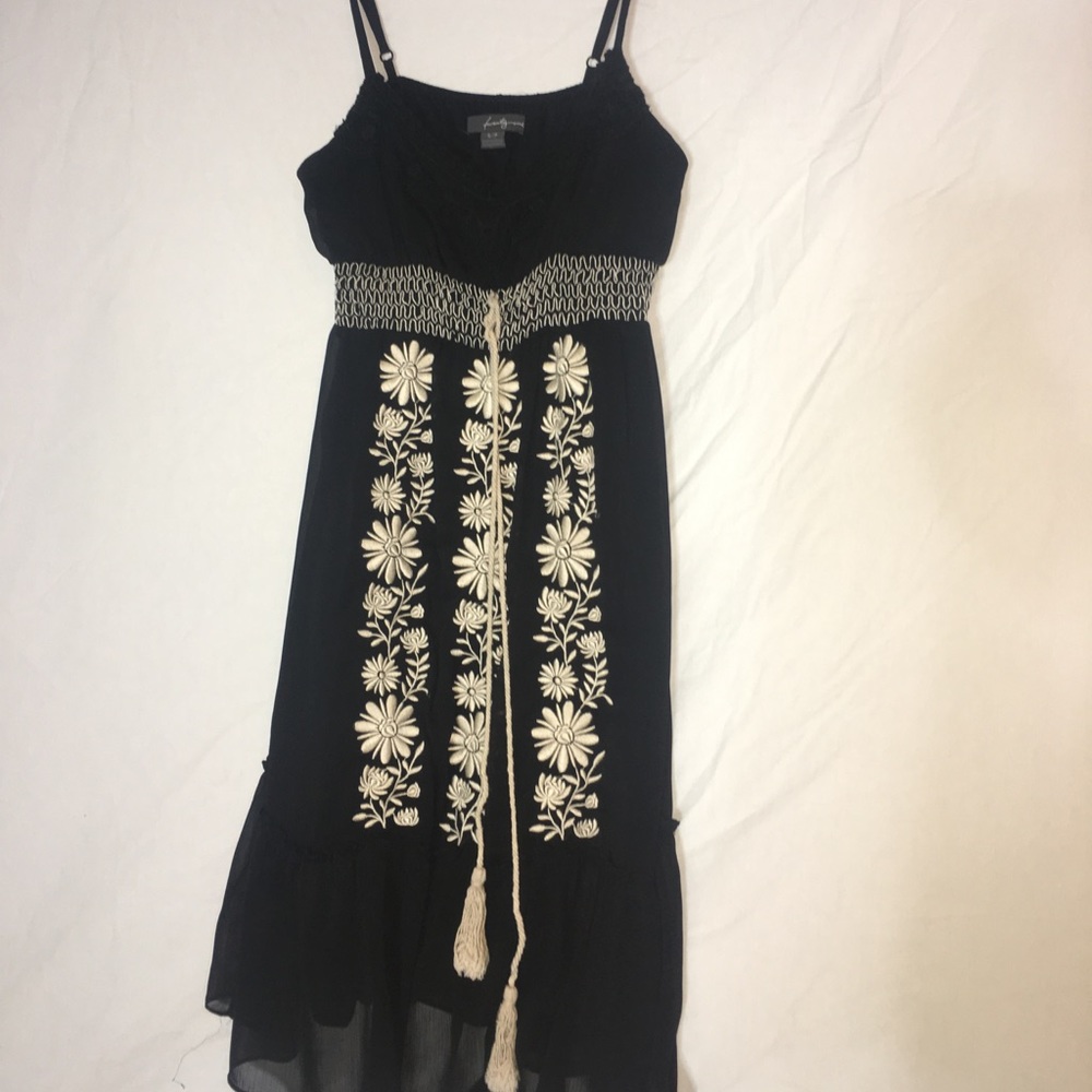 Black Floral Ancient Style Dress