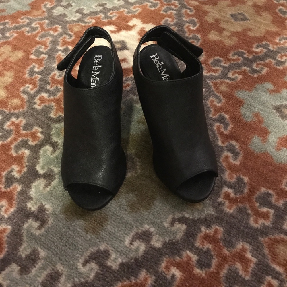 Black booties/block heels