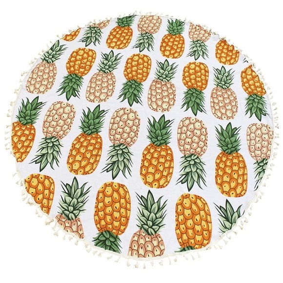 🍍 Pineapple round beach throw - Picture 2 of 7