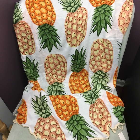🍍 Pineapple round beach throw - Picture 5 of 7