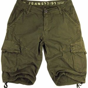 Men's Big size Cargo Shorts Lt. Olive color #27S