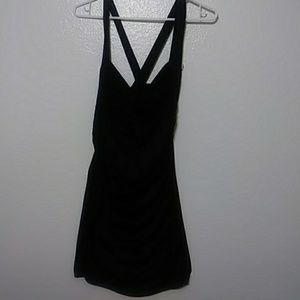 Black cross back dress