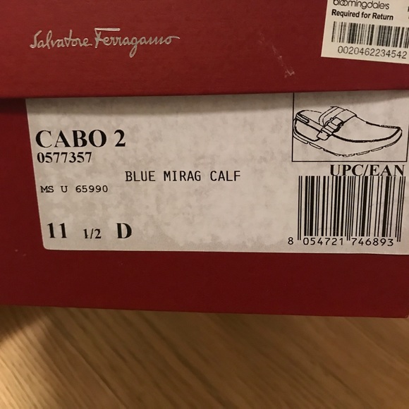 Ferragamo Blue Mirage Calf leather driver