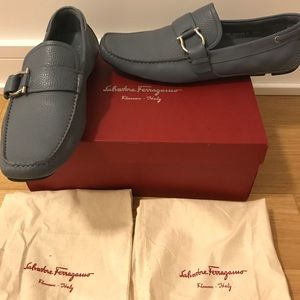 Ferragamo Blue Mirage Calf leather driver