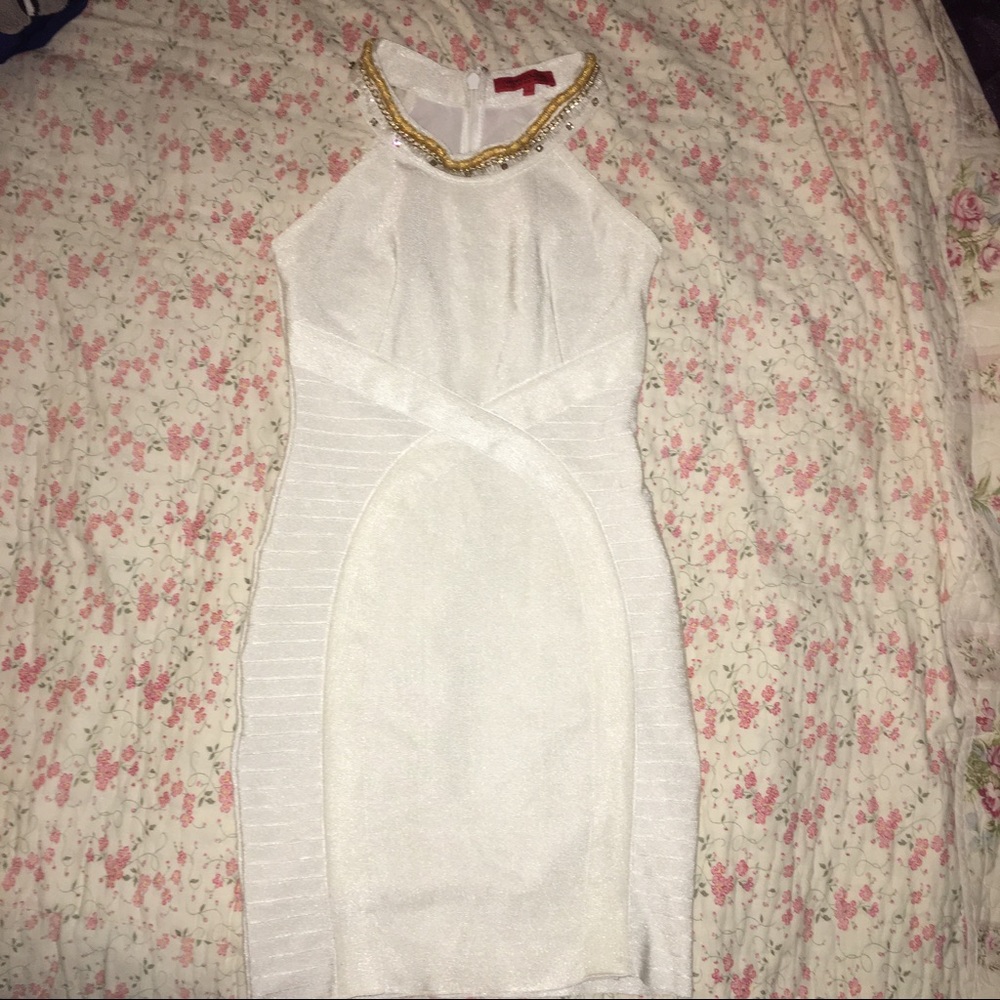 White bandage dress