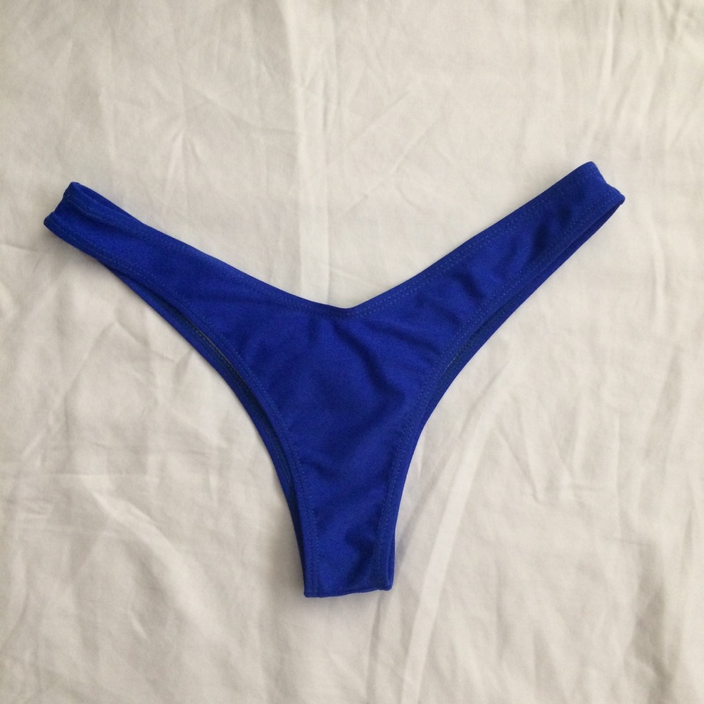 Blue Cheeky Bikini Bottom