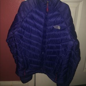 Purple north face coat