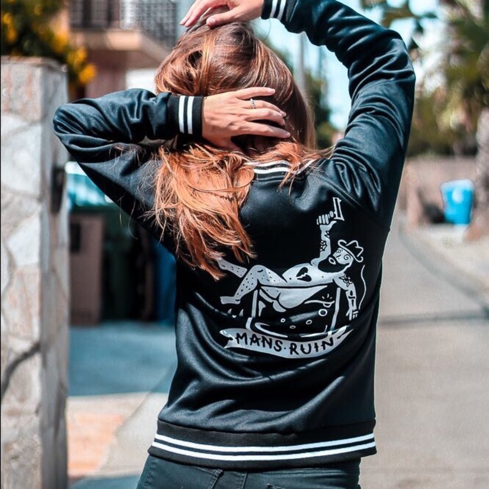 Above and Beyond Mans Ruin Baseball Jacket