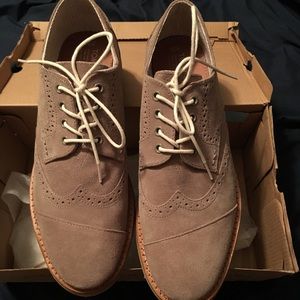 Toms Brogue Suede dress shoes.
