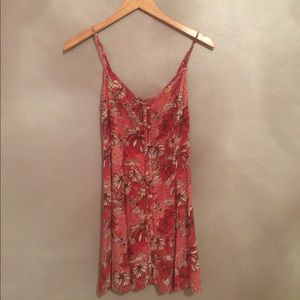 Red floral Abercrombie and Fitch skater dress