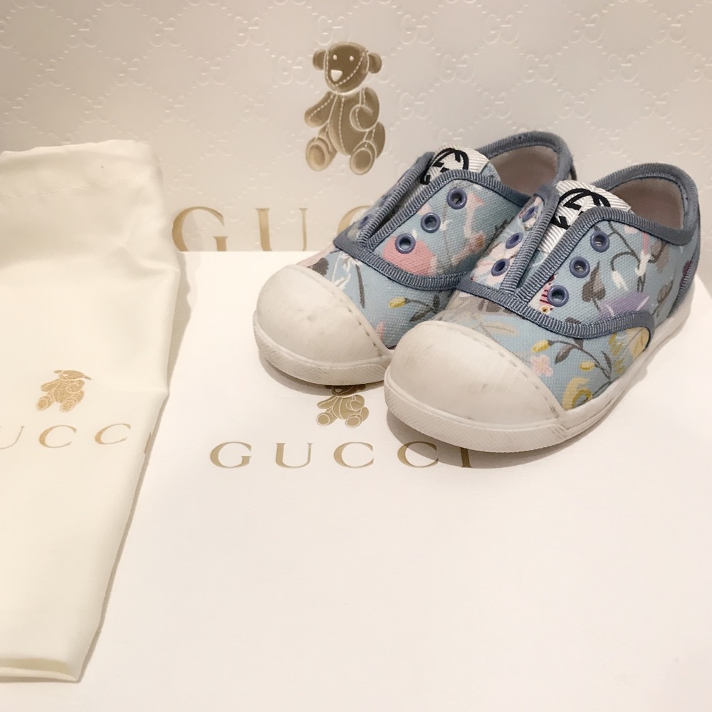 Gucci Toddler Floral Slip Ons