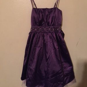 Purple evening dress