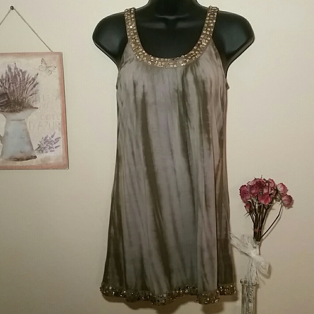 INC (International Concepts) sequin beaded tank