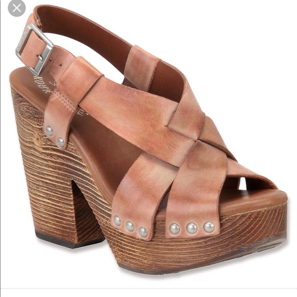 Kork-ease leather platform heels