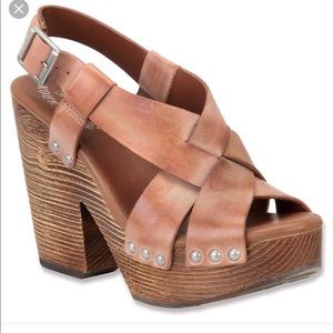 Kork-ease leather platform heels