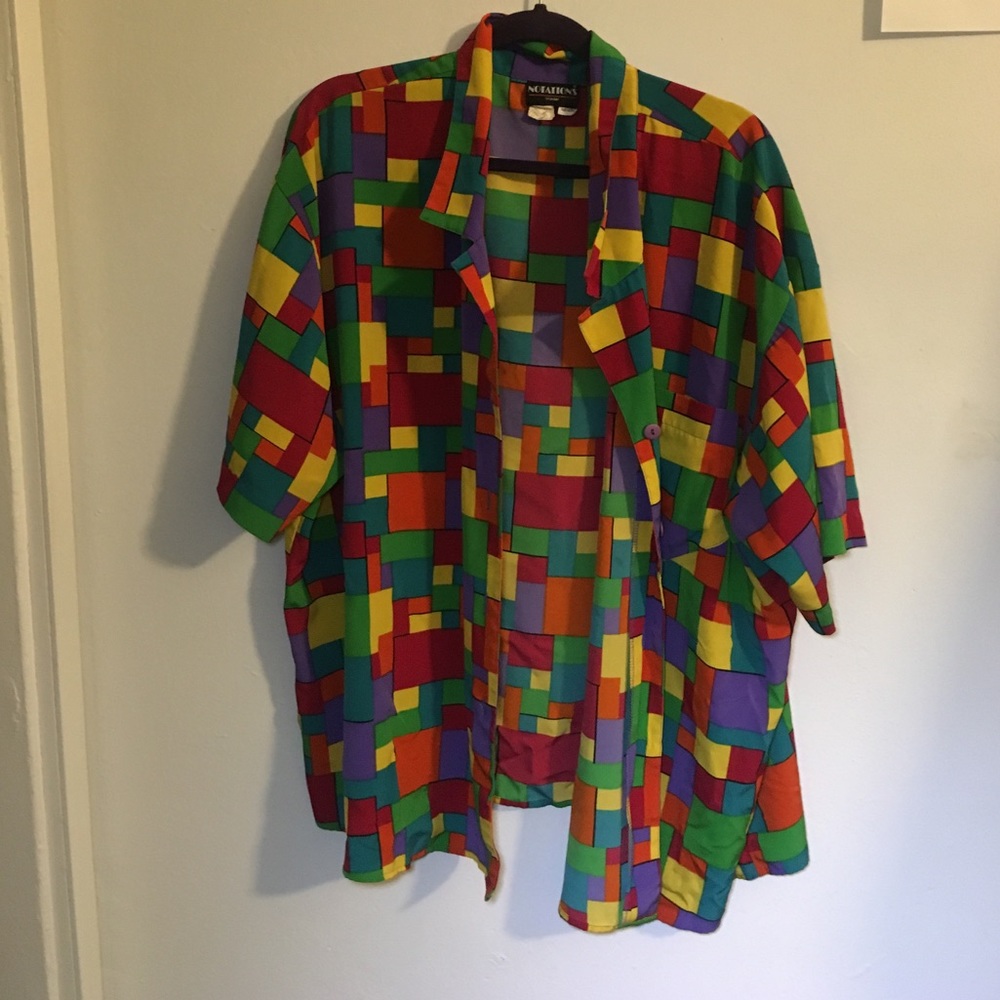 Notation button up blouse
