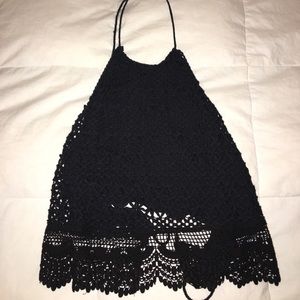 Black halter top