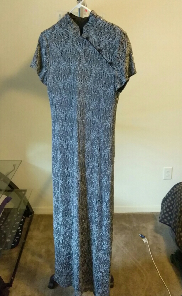 Asian inspired floor length dress