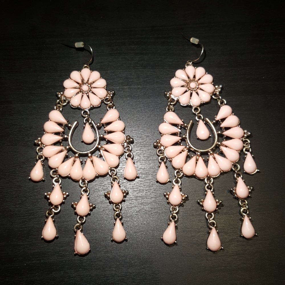 Rose pink earrings