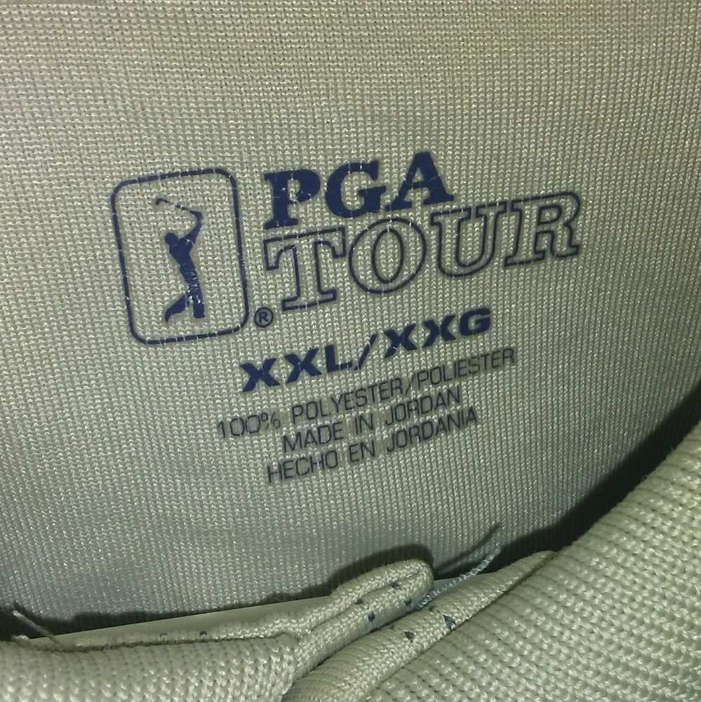PGA Tour Golf 3 button up polo shirt