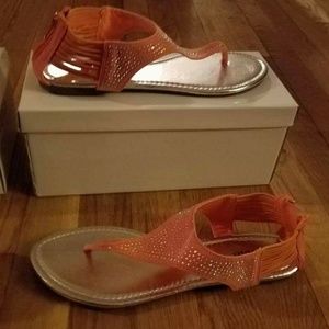 Dots super cute thong dressy sandal sz 9 nib