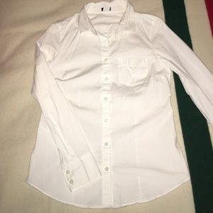 J. Crew white button down blouse size s