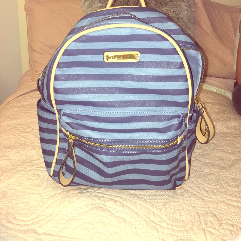 Brand new blue stripe backpack