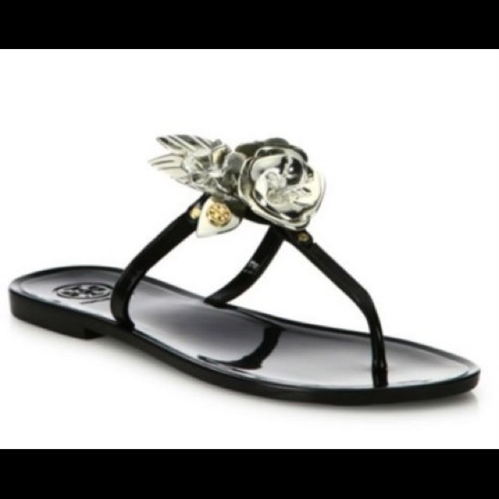 Tory Burch Blossom Jelly Thong Flowers Sandals sz8