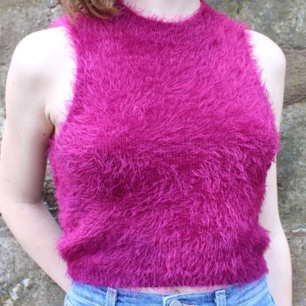 Magenta Sleeveless Top