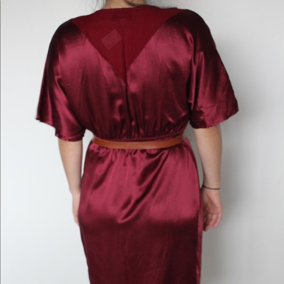 71 Stanton burgundy wrap around dress - Picture 4 of 5
