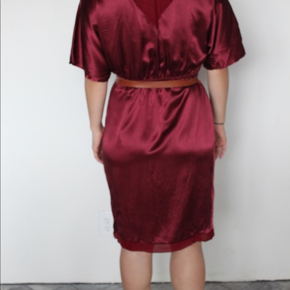 71 Stanton burgundy wrap around dress - Picture 5 of 5
