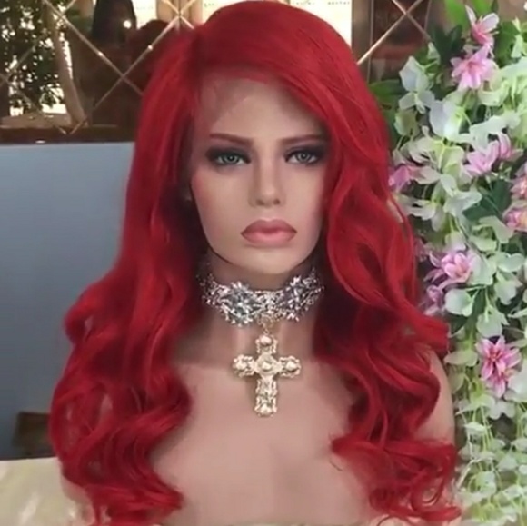 Red Beauty Virgin Human Hair Full Lace Wig main image 8