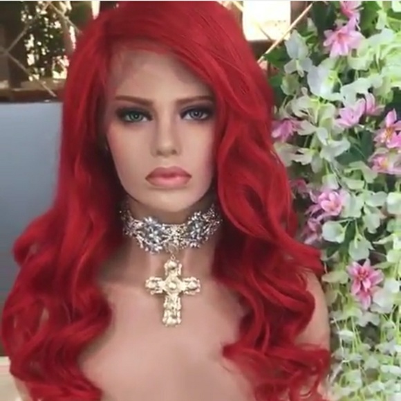 Red Beauty Virgin Human Hair Full Lace Wig main image 5