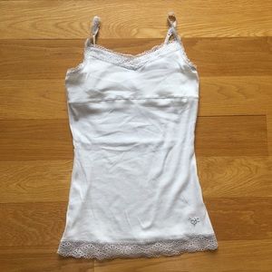 Justice White Lace Camisole