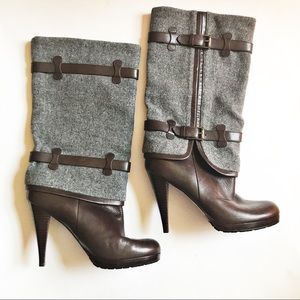 Cole Haan Air Kennedy Flannel and Leather Boots