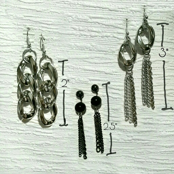 Brand New Link & Tassel Earrings - Picture 2 of 2