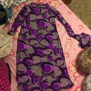 Purple Abaya, Burka, Niqab, Long Sleeve Maxi Dress