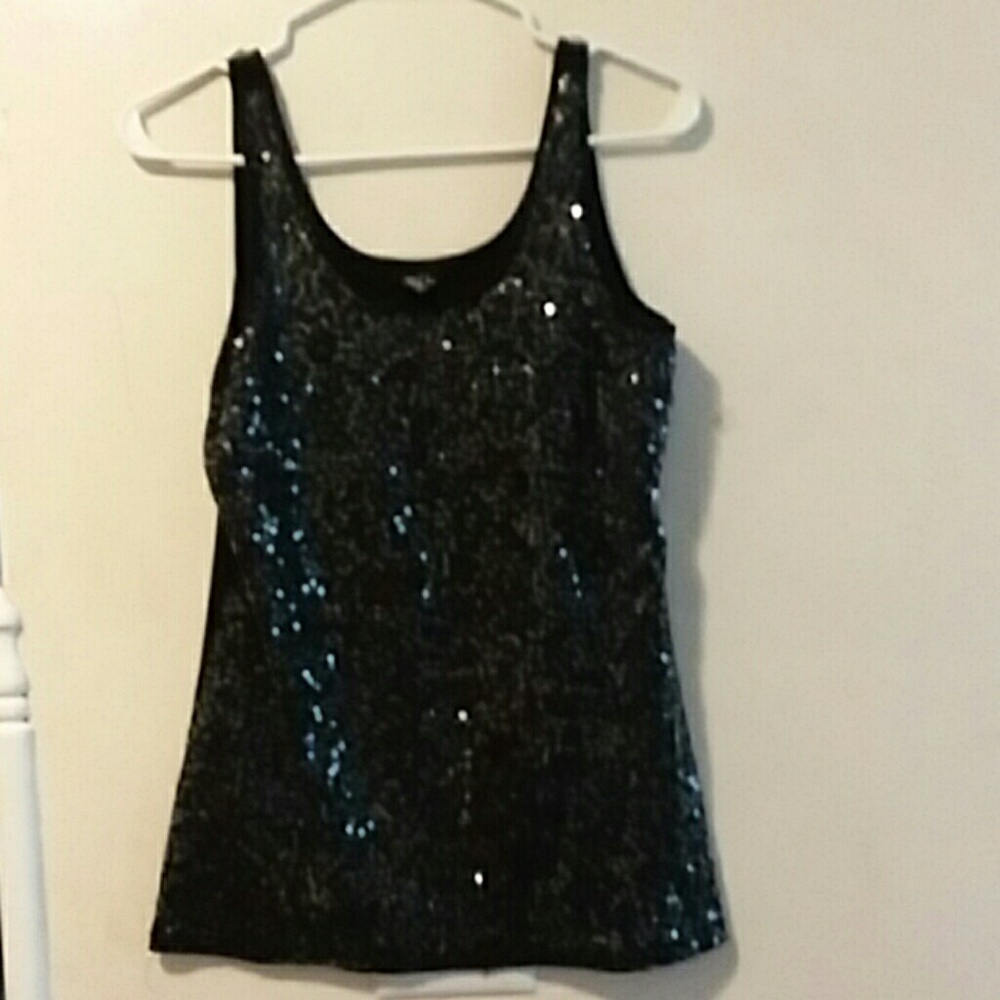 JUNIORS BLACK SHIMMERING TANK SIZE XL