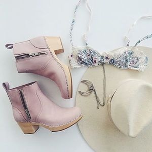 Swedish Hasbeens // Pink Emy Ankle Booties
