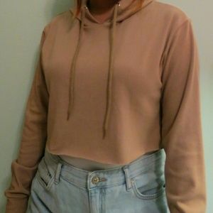 Cropped Tan Hoodie