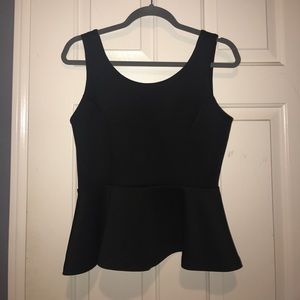Black peplum top