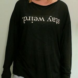 Brandy Melville Stay Weird Top