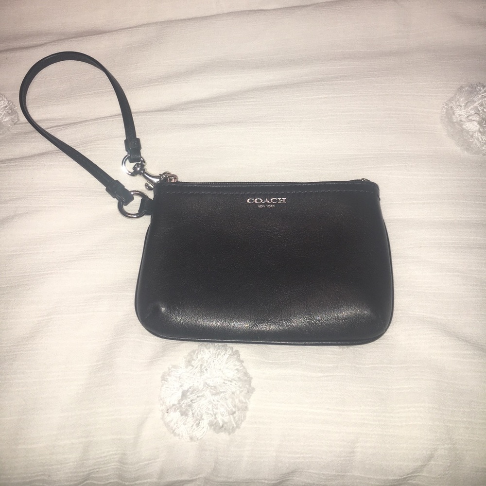 Coach black wristlet