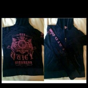 Juicy couture navy velour hoodie