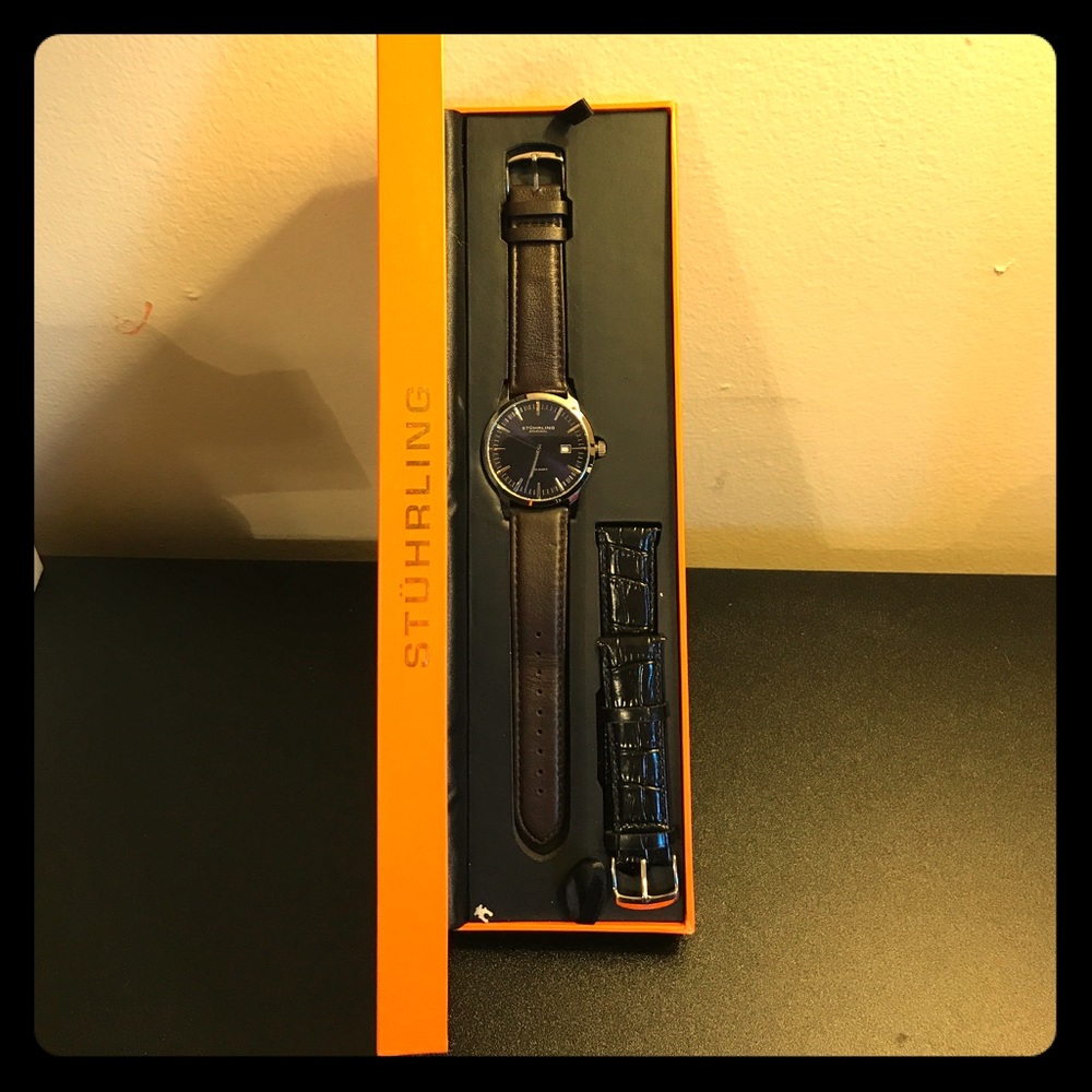 Stuhrling Original Dress Watch, 2 Straps