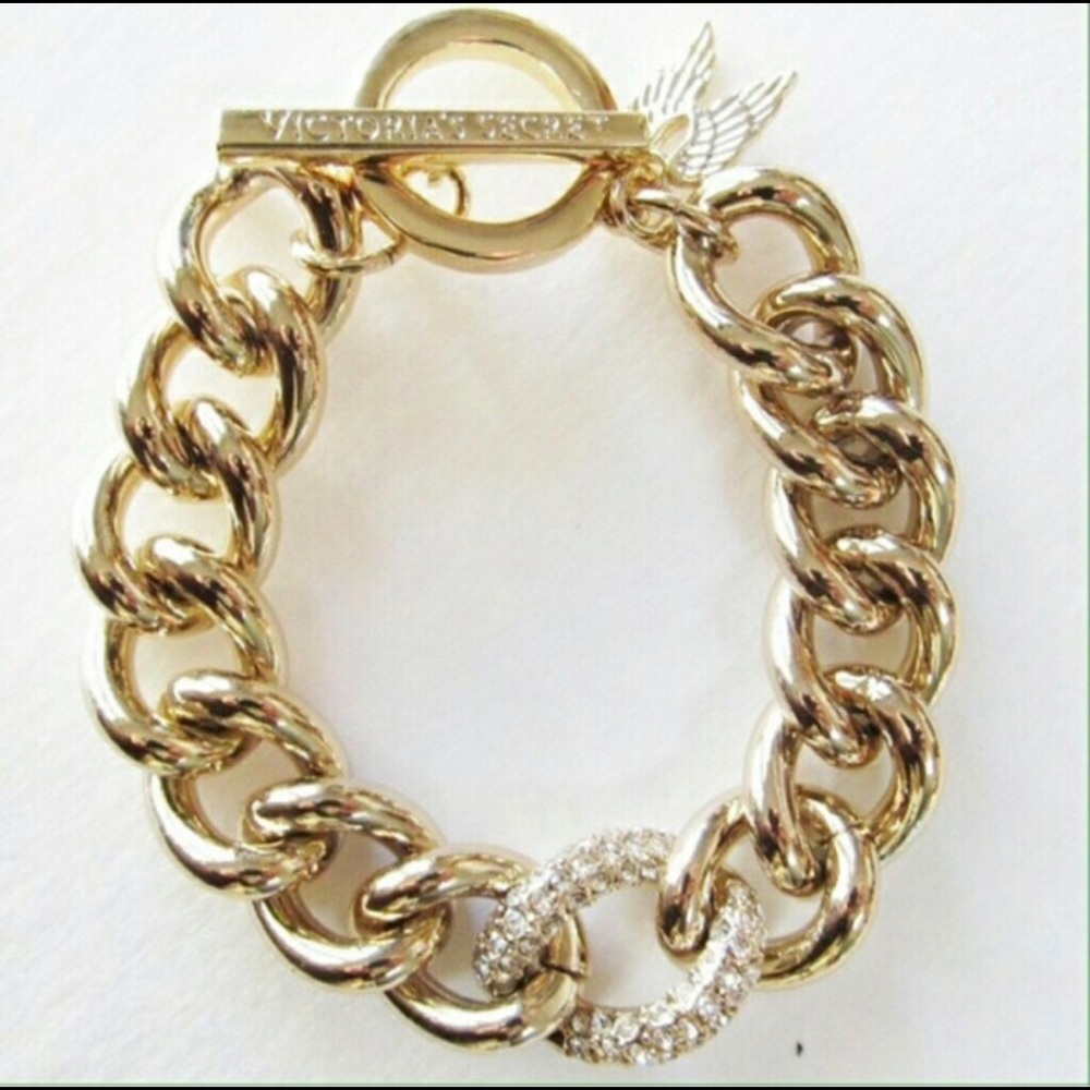 Victoria secret gold angel bracelet